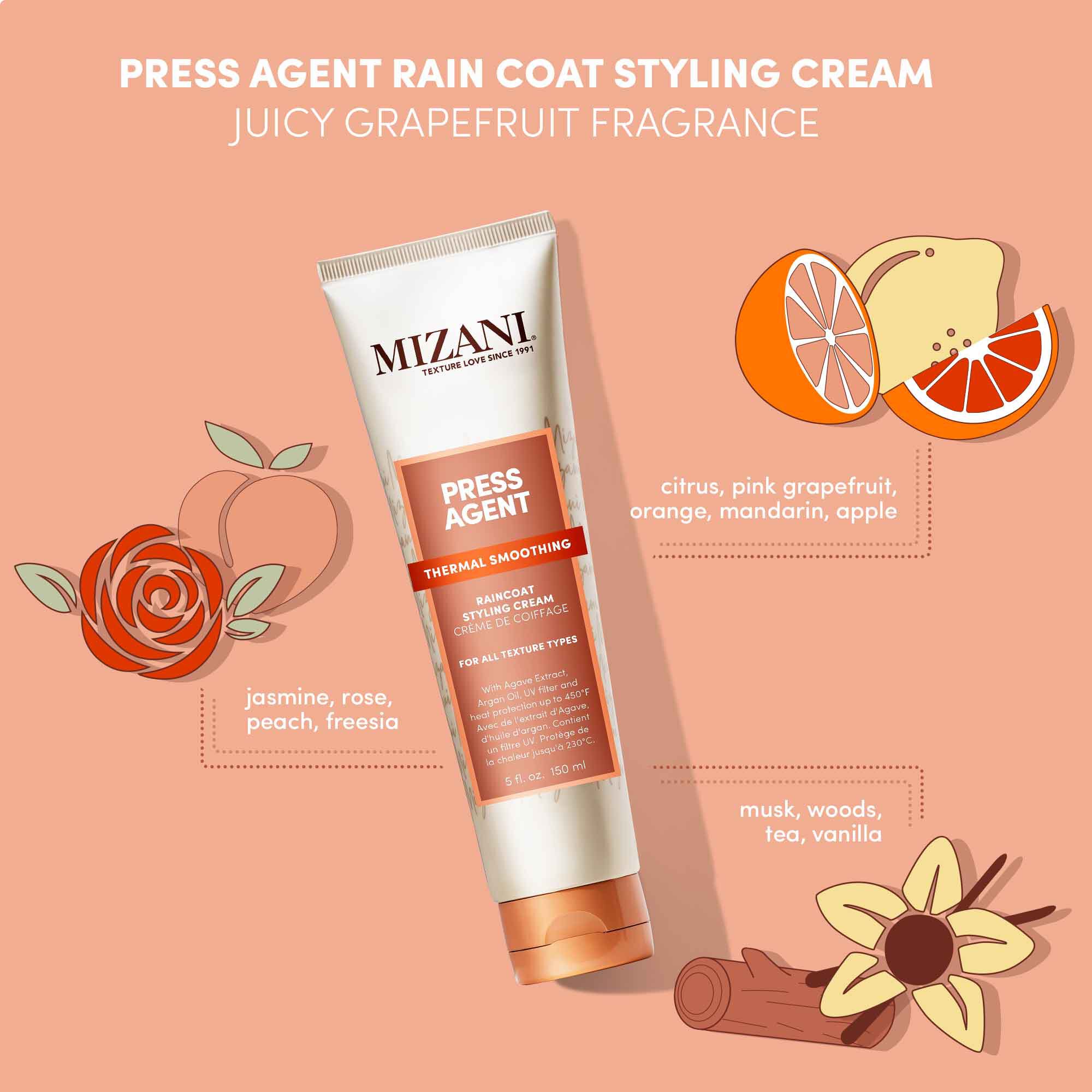 Press Agent Thermal Smoothing Raincoat Styling Cream | Mizani