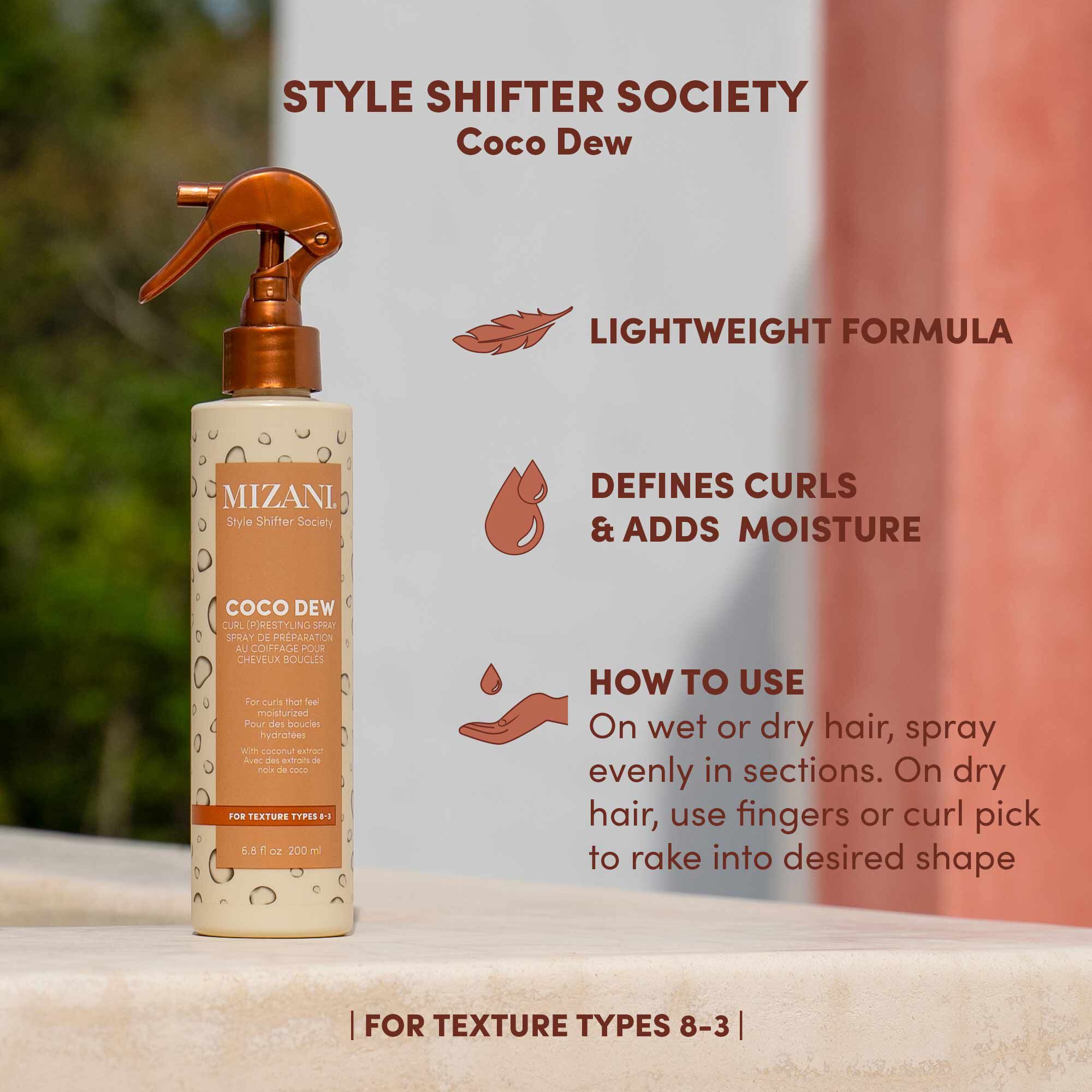 Style Shifter Coco Dew | Curl Refresh Spray | 6.8oz | Mizani